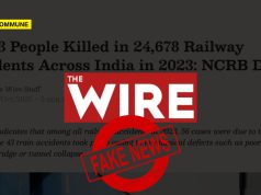 Radical Leftist Rag The Wire Misrepresents NCRB Data On Railway Accidents To Peddle False Propaganda, Here’s The Truth