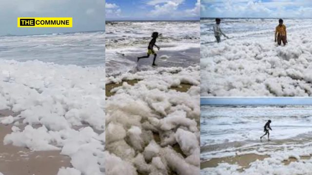 Toxic Foam Covers 1.5 km Of Chennai Coastline Following Heavy Rains