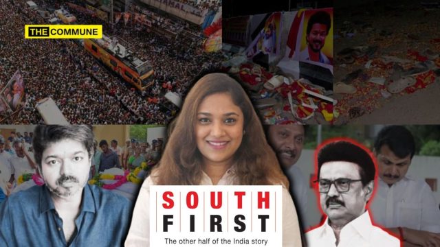 dmk mouthpiece anusha ravi sood south first karur rally tvk stampede