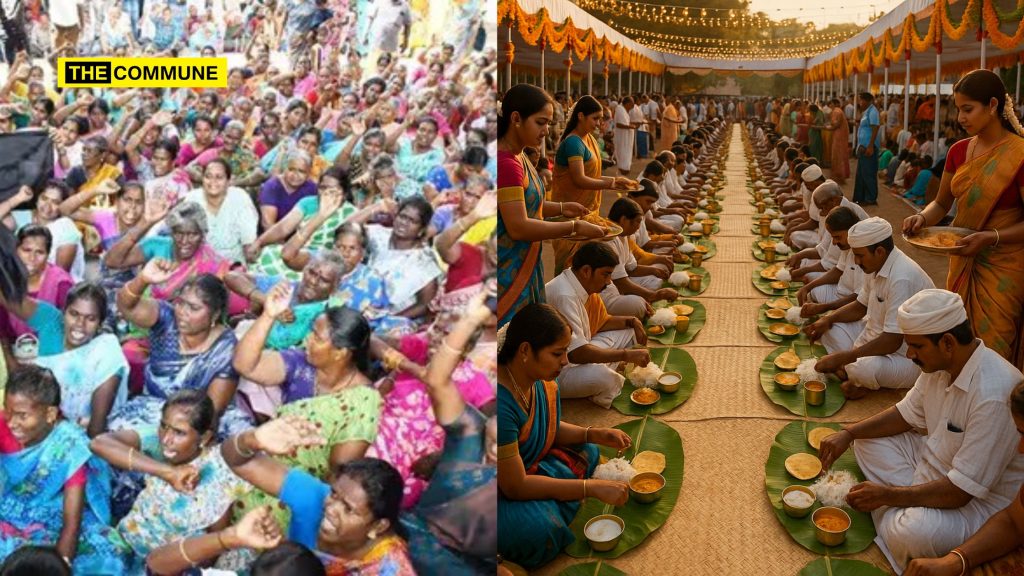 Dindigul: 500 Christian Residents Hold Road Blockade Over Temple Annadhanam On Govt Land