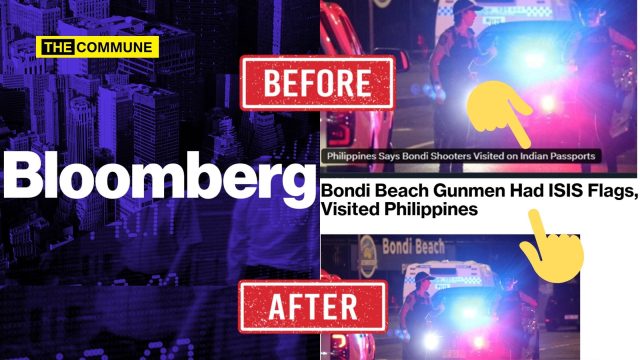 Bloomberg Claims Bondi Terrorists Were Indian, Then Silently Changes Headline
