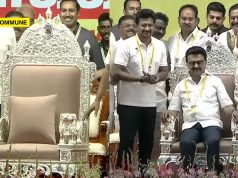 Dravidian Model: DMK Cadres Gift Stalin A Silver Throne Dravidian Model: DMK Gifts Stalin A Silver Throne