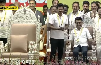 Dravidian Model: DMK Cadres Gift Stalin A Silver Throne Dravidian Model: DMK Gifts Stalin A Silver Throne
