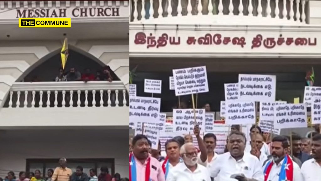 Residents, Traders, Political Cadres Rally To Halt Supreme Court Ordered Demolition Of Unauthorized Chrompet Church Amid Heavy Police Presence