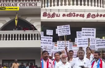 Residents, Traders, Political Cadres Rally To Halt Supreme Court Ordered Demolition Of Unauthorized Chrompet Church Amid Heavy Police Presence Residents, Traders, Political Cadres Rally To Halt Supreme Court Ordered Demolition Of Unauthorized Chrompet Church Amid Heavy Police Presence