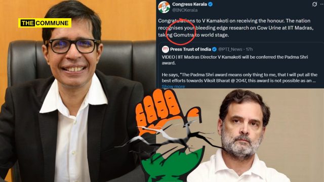 Congress Party Attacks IIT Madras Director V Kamakoti With Anti-Hindu Gau Mutra Jibes Used By Terrorists