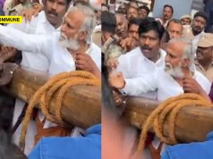 DMK HR&CE Minister Sekar Babu Reportedly Seen Scolding Devotees At Suchindram Temple Festival DMK HR&CE Minister Sekar Babu Reportedly Seen Scolding Devotees At Suchindram Temple Festival
