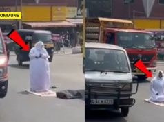 Kerala: Woman Offers Namaz On Busy Palakkad Road, Disrupts Traffic Kerala: Woman Offers Namaz On Busy Palakkad Road, Disrupts Traffic