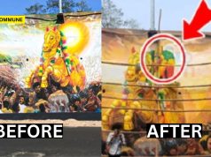 After Outrage, Main Deity Kallazhagar Image Added To Goripalayam Bridge Artwork In Madurai After Outrage, Main Deity Kallazhagar Image Added To Goripalayam Bridge Artwork In Madurai