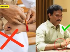 DMK Govt Panel Recommends Sacred Wrist Thread Ban In Schools, But Education Min Seen Wearing Them