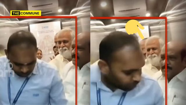 DMK Minister Sekar Babu Reportedly Slaps Lift Operator On The Back After Lift Reportedly Malfunctions At Swamimalai Temple DMK Minister Sekar Babu Reportedly Slaps Lift Operator On The Back After Lift Reportedly Malfunctions At Swamimalai Temple