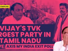 TVK Tsunami Or TRP Gimmick? Axis My India’s 2026 Tamil Nadu Exit Poll Is Peak Clownery From A Guy Who Cries On Live TV When He’s Wrong