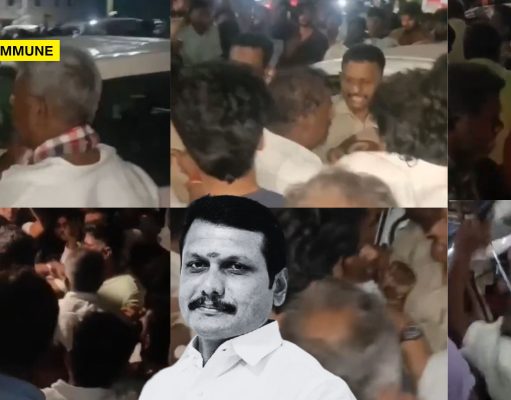 Cash Distribution Reportedly By DMK Candidate Senthil Balaji In Coimbatore Cash Distribution Reportedly By DMK Candidate Senthil Balaji In Coimbatore