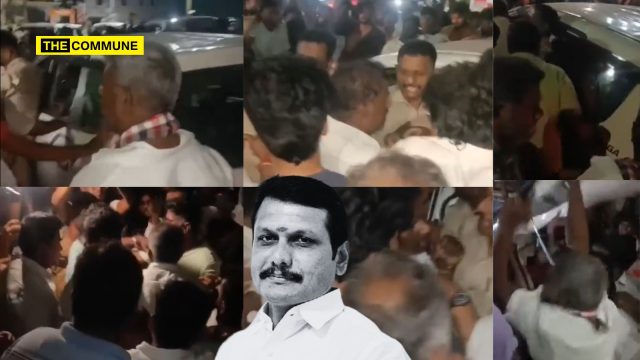 Cash Distribution Reportedly By DMK Candidate Senthil Balaji In Coimbatore