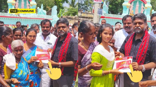 DMK Palacode Candidate Senthilkumar Reportedly Seen Distributing ₹8,000 Coupons Promised By Party As Election Pledge
