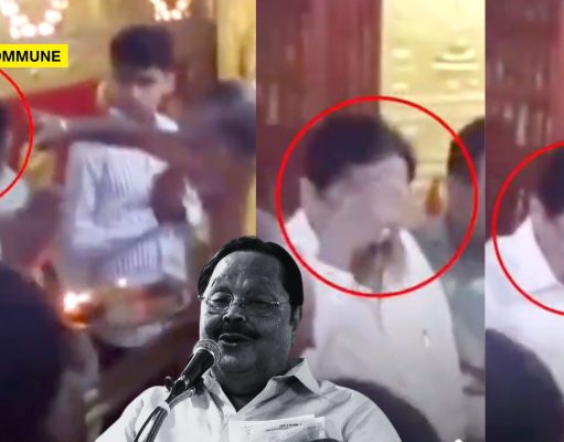 DMK’s Duraimurugan Wipes Off Vibhuti Applied By Temple Priest DMK's Duraimurugan Wipes Off Vibhuti Applied By Temple Priest