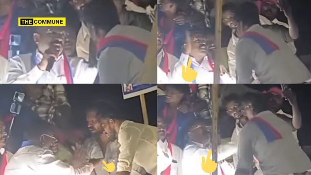 Drunken Party Workers Disrupt VCK Campaign In Periyakulam; Leader Thol. Thirumavalavan Slaps Man Attempting Selfie Drunken Party Workers Disrupt VCK Campaign In Periyakulam; Leader Thol. Thirumavalavan Slaps Man Attempting Selfie