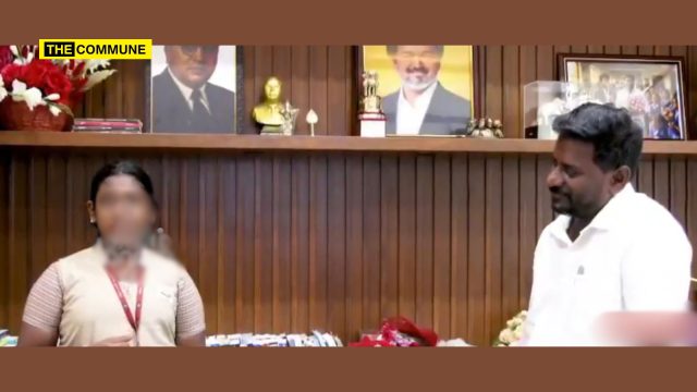 School Student Reportedly Made To Sing In Praise Of Tamil Nadu Govt At TVK Minister Rajmohan’s Office