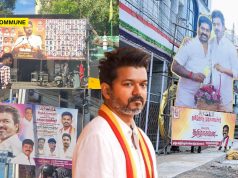 ‘Thooya Sakthi’ Joseph Vijay’s TVK Cause Public Inconvenience With Banners Of His Face Across Chennai Thooya Sakthi' Joseph Vijay's TVK Cause Public Inconvenience With Banners Of His Face Across Chennai