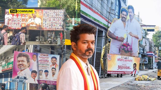 Thooya Sakthi' Joseph Vijay's TVK Cause Public Inconvenience With Banners Of His Face Across Chennai