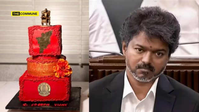's Feet Birthday Cake For CM Joseph Vijay Features Tamil Nadu Emblem Below His Figurine's Feet