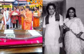 Vijay Visits Kollur Mookambigai Temple And Donates Silver Sword Copying MGR Ditto Vijay Visits Kollur Mookambigai Temple And Donates Silver Sword Copying MGR Ditto