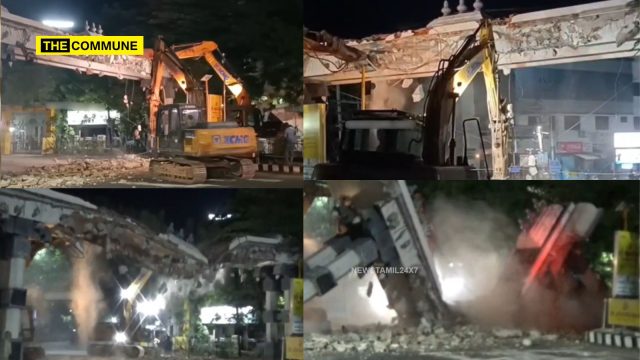 ' Demolished In Madurai As High Court Orders Removal Of Traffic-Hindering Arches EVR Arch In Madurai Demolished After High Court Order