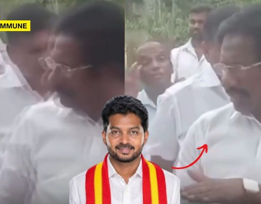 TVK Minister Prabhu’s Father Inspects Government Project, Triggers Row TVK Minister Prabhu's Father Inspects Government Project, Triggers Row