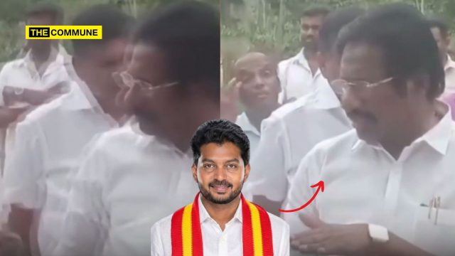 's Father Inspects Government Project, Triggers Row TVK Minister Prabhu's Father Inspects Government Project, Triggers Row