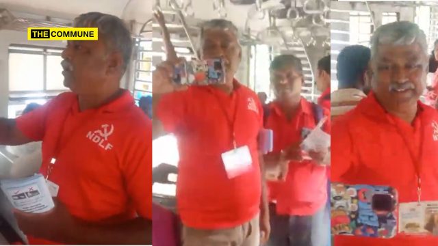 Communist Org NDLF Member Allegedly Collects Money On Chennai Suburban Train For Programme To ‘Drive Out Vedic Civilization That Modi Speaks Of’ Communist Org NDLF Member Allegedly Collects Money On Chennai Suburban Train For Programme To ‘Drive Out Vedic Civilization That Modi Speaks Of’
