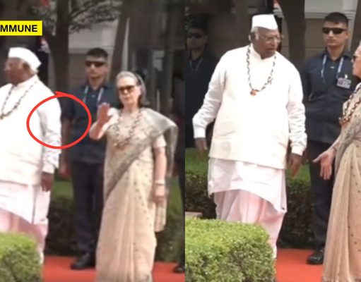 Sonia Gandhi Appears Upset As Full Vande Mataram Plays At Congress HQ, Allegedly Seen Signalling For It To Stop Sonia Gandhi Appears Upset As Full Vande Mataram Plays At Congress HQ, Allegedly Seen Signalling For It To Stop