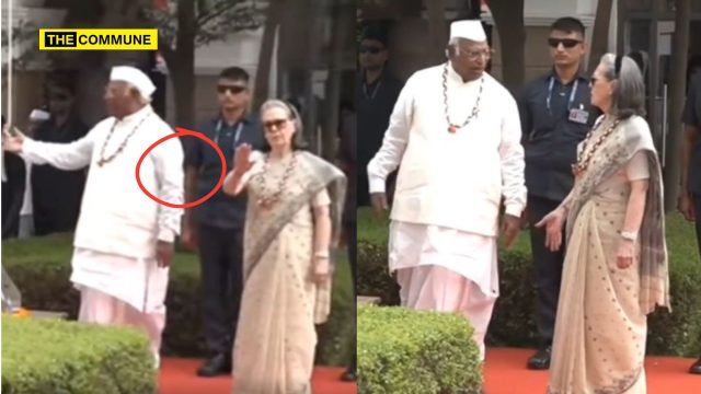 Sonia Gandhi Appears Upset As Full Vande Mataram Plays At Congress HQ, Allegedly Seen Signalling For It To Stop Sonia Gandhi Appears Upset As Full Vande Mataram Plays At Congress HQ, Allegedly Seen Signalling For It To Stop