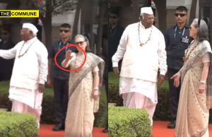 Sonia Gandhi Appears Upset As Full Vande Mataram Plays At Congress HQ, Allegedly Seen Signalling For It To Stop sonia gandhi vande mataram congress