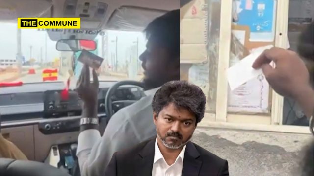 “Power Of My Akka” TVK Functionary Allegedly Skips Toll Using TVK Visiting Card “Power Of My Akka”: TVK Functionary Allegedly Skips Toll Using TVK Visiting Card