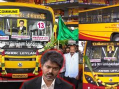 TVK=DMK: TVK Flag Colours On 26 New Government Buses In Salem TVK = DMK: TVK Flag Colours On 26 New Government Buses In Salem