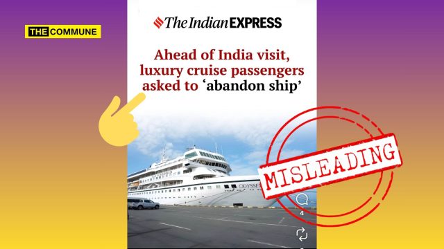 Fuel Costs Stranded 200 Cruise Passengers In Cambodia But Indian Express' Misleading Headline Makes India The Villain
