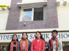 Hyderabad School Denies Class X Students Wearing Durga Mata Malas Permission to Attend Special Classes, Parents Protest Hyderabad School Denies Class X Students Wearing Durga Mata Malas Permission to Attend Special Classes, Parents Protest