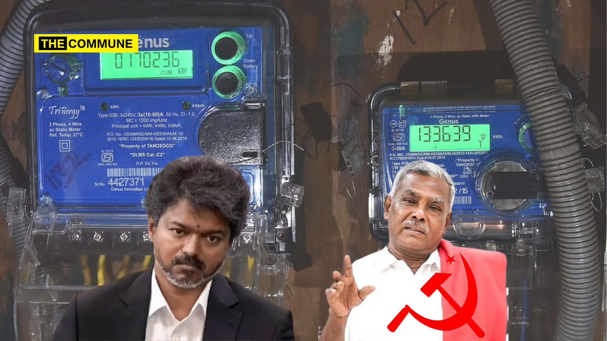 Corner Tech Pattern TVK Ally Anti-Technology Communist Party Opposes Smart Meter In Tamil ...