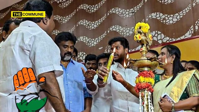 TVK-Congress Rift TVK MLA-Congress MP Clash Over Lamp Lighting At Govt Event; HR&CE Minister Intervenes TVK-Congress Rift: TVK MLA-Congress MP Clash Over Lamp Lighting At Govt Event; HR&CE Minister Intervenes