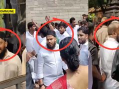 TVK Minister Aadhav Arjuna Takes His Muslim Aide Wearing Skull Cap Inside Arunachaleswarar Temple TVK Minister Aadhav Arjuna Takes His Muslim Aide Wearing Skull Cap Inside Arunachaleswarar Temple